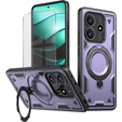 Case for Xiaomi Redmi Note 14 5G, Military MagSafe, purple + 9H glass