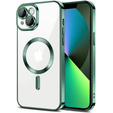 Case for iPhone 13, Electro MagSafe, green + Screen Glass