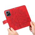 Flip case for Xiaomi Redmi Note 12 4G, Mandala Flower, red