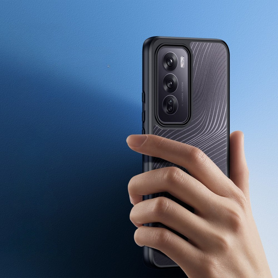 DuxDucis case for Oppo Reno 12, Aimo case, transparent / black