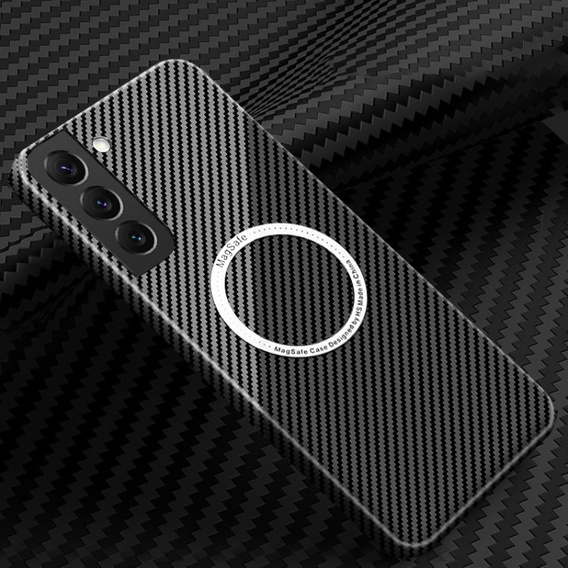 Case for Samsung Galaxy S22, Magsafe Slim Carbon, black / grey