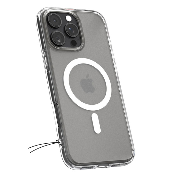 Spigen MagSafe Case for iPhone 16 Pro Max, Ultra Hybrid, transparent / white + 9H Tempered Glass