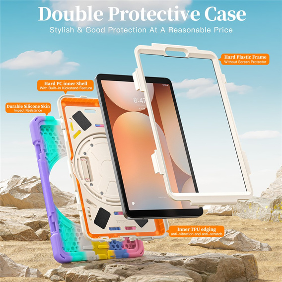 Armoured case with stand and shoulder strap for Samsung Galaxy Tab A11