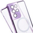Magnetic Dual Glass MagSafe case for Samsung Galaxy S21 Ultra, purple
