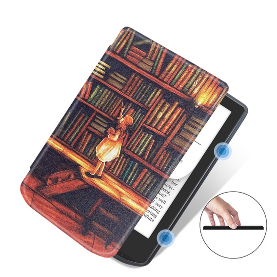 Case for PocketBook Verse / Verse Pro, Smartcase, Library girl