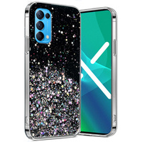 Case for OPPO Reno 5 5G, Glittery, black