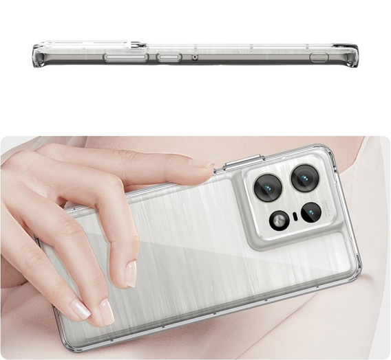 Case for Motorola Edge 50 Pro, Fusion Hybrid, transparent