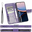 Flip case for Xiaomi Poco F7 Pro, Butterfly, purple