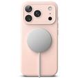 Ringke case for iPhone 17 Pro Max, Silicone Magnetic MagSafe, Pink Sand