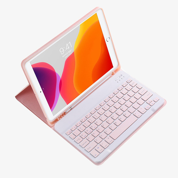 Case + keyboard iPad 9.7 2017 / iPad 9.7 2018 / Air / Air 2, pink rose gold