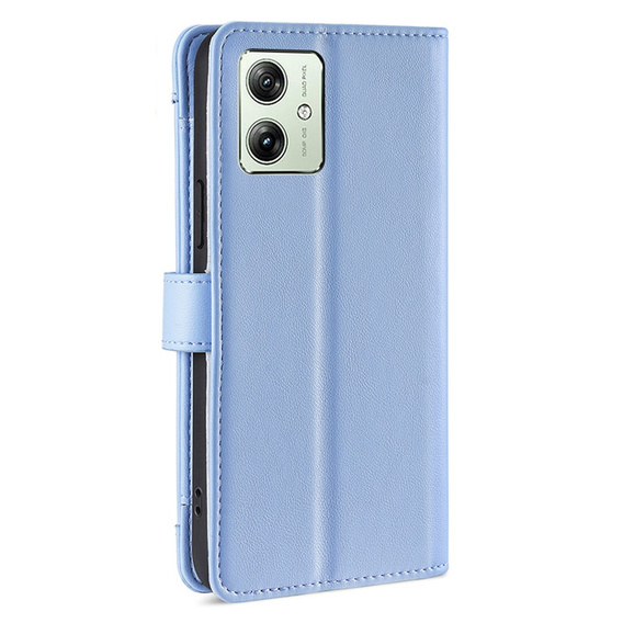 Flip case for Motorola Moto G54 5G, Wallet Zipper Pocket, blue