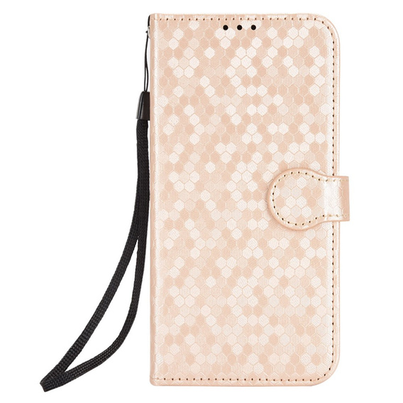 Flip case for Xiaomi Redmi Note 14 4G, Wallet Rhombus, pink