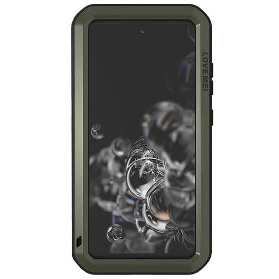 Love Mei Case for Samsung Galaxy S21 FE, armored with glass, green