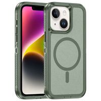 Case with frame for iPhone 13/14, for MagSafe, green