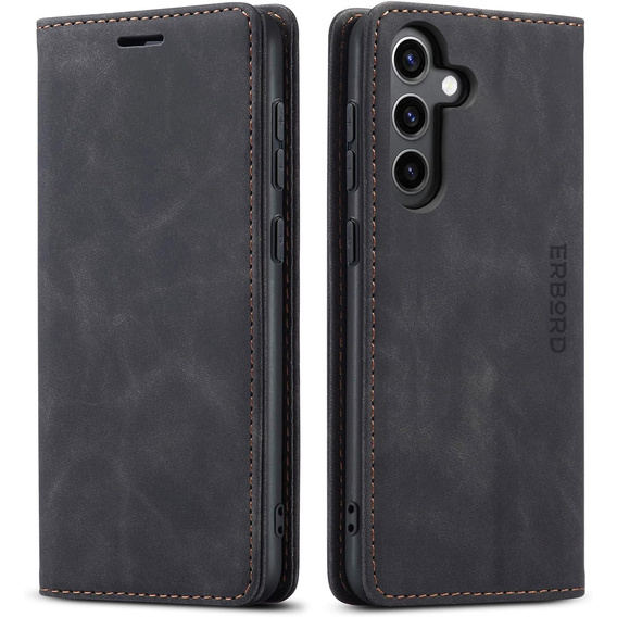 Case for Samsung Galaxy A55, ERBORD Vintage, black + Screen Glass