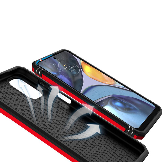 Case forMotorola Moto G22, CamShield Slide, red