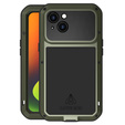 Love Mei Case for iPhone 14, armored with glass, green