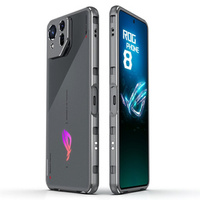 Case for ASUS ROG Phone 8 Pro, Armor Bumper, with lens cover, grey / silver