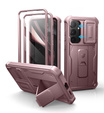 Armored case for Samsung Galaxy S25+ Plus, Dexnor Full Body (Two Frames), pink