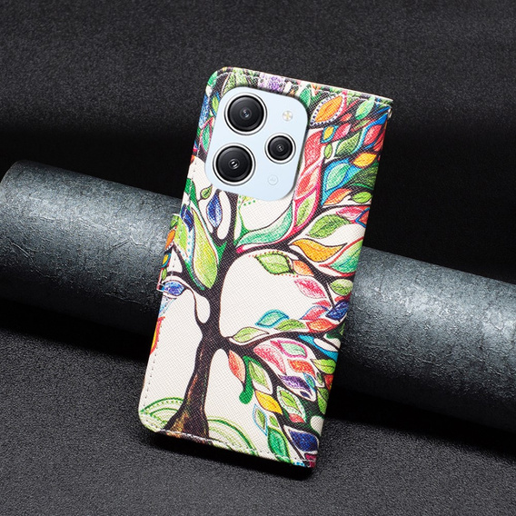 Flip case for Xiaomi Redmi 12 4G, Wallet, tree of life, white