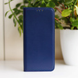 Flip case for Realme C67 4G, Smart Magnetic, dark blue + 9H glass