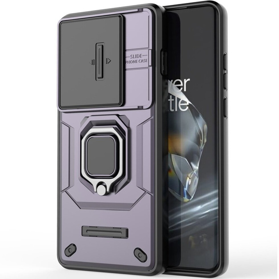 Case for OnePlus 12 5G, KickStand Camera Lens, purple