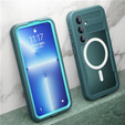 Waterproof case for Samsung Galaxy S24, Redpepper, for MagSafe, blue