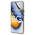 Case for Realme 11 Pro 5G / Pro+ 5G, Magnetic Dual Glass, gold