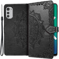 Flip case for Motorola Moto E32 4G, Mandala, black