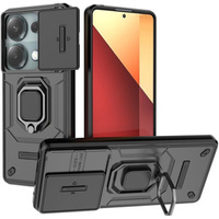 Case for Xiaomi Redmi Note 13 Pro 4G / Xiaomi Redmi Note 14S / Xiaomi Poco M6 Pro 4G, KickStand Camera Lens, black