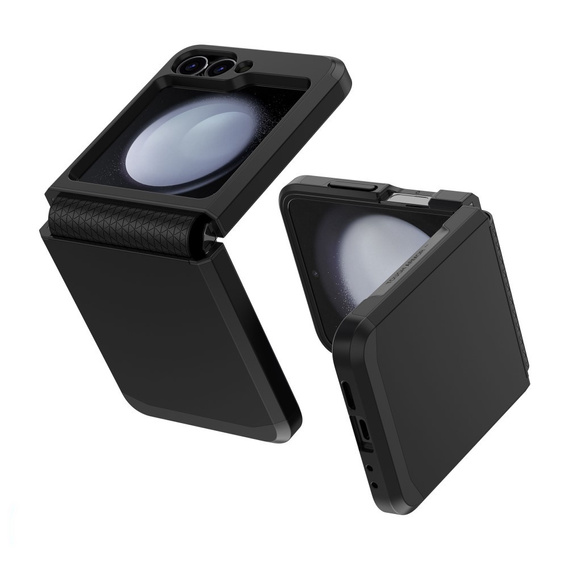 Armored Case for Samsung Galaxy Z Flip7 FE / Z Flip6, Armor Shockproof, black