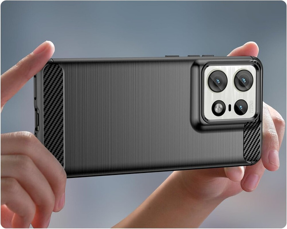 Case for Motorola Edge 50 Pro, Carbon, black