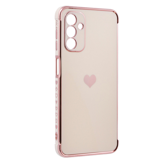 Case for Samsung Galaxy A13 5G, Electro heart, pink rose gold