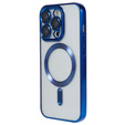 Case for iPhone 14 Pro, Electro MagSafe, blue + Screen Glass