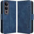Flip case for Vivo V50 Lite 4G / 5G, Card Slot, dark blue
