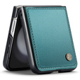 Case for Samsung Galaxy Z Flip7 FE / Z Flip6, CASEME Litchi Leather, green