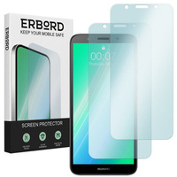 2x Tempered Glass for Huawei Y5 2018, ERBORD 9H Hard Glass for phone screen