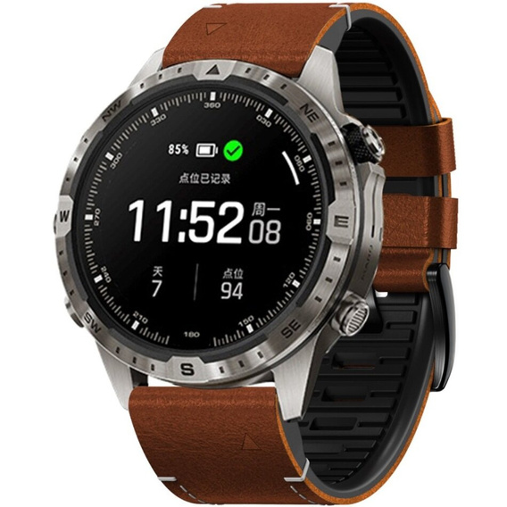 Quickfit leather strap for Garmin Fenix 5/6/6 PRO/7 Forerunner 965/955/945