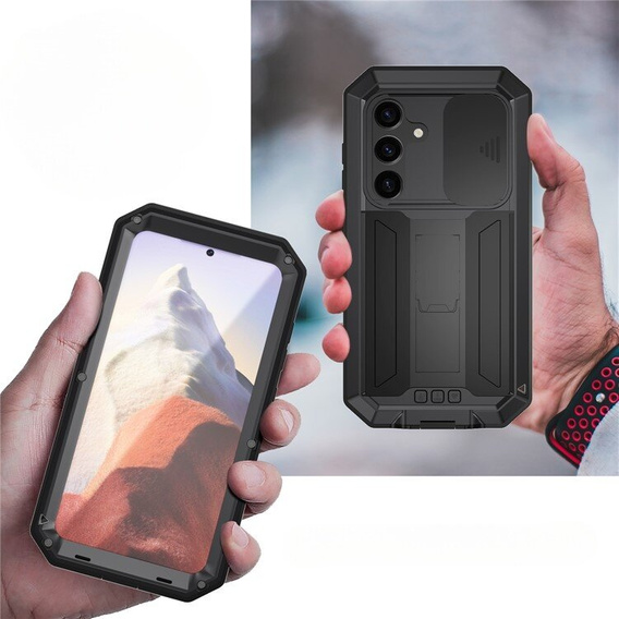 Armored case for Samsung Galaxy S24, R-JUST, black