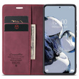 CASEME case for Xiaomi 12T / 12T Pro, Leather Wallet Case, red