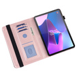 Flap case for Lenovo Tab M9, flower, pink rose gold
