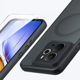 Case for Realme 14 5G / Realme 14T 5G, for MagSafe, ERBORD Matt Case, black + Screen Glass