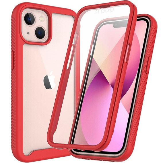 Case for iPhone 13 mini, Shockproof, with film, red