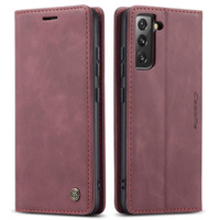 CASEME case for Samsung Galaxy S22+ Plus 5G, Leather Wallet Case, red
