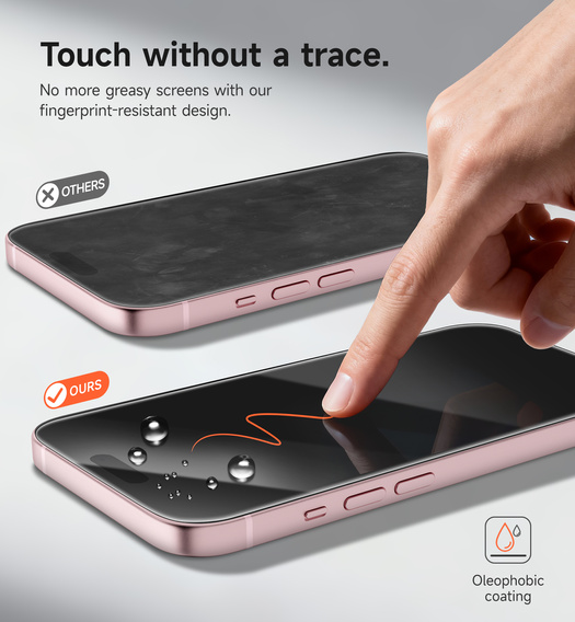 2x SURITCH tempered glass for iPhone 16 / 15