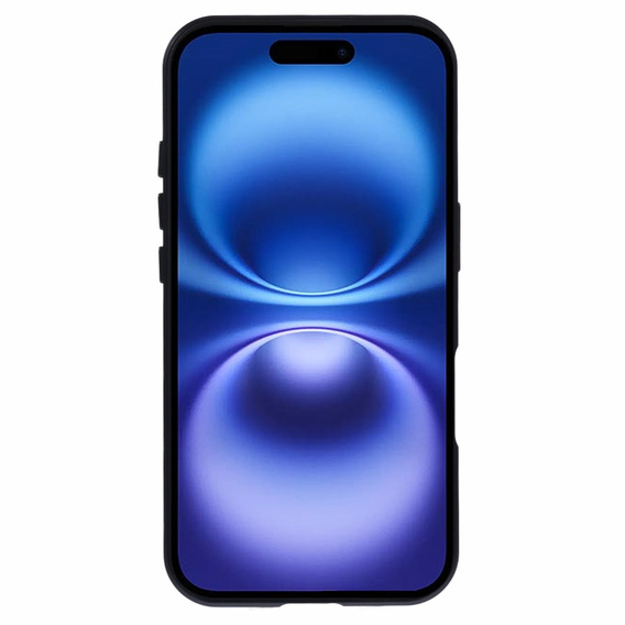 Case for iPhone 16, Magnetic Dual Glass, black