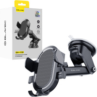 Car windshield mount with adjustment and automatic clamping for smartphones from 6 to 8.5 cm wide