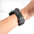 22mm Genuine Leather Coated Silicone Watch Band - Brown