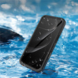 Redpepper case for iPhone 17 Pro Max, IP68 waterproof, for MagSafe, clear with black sides