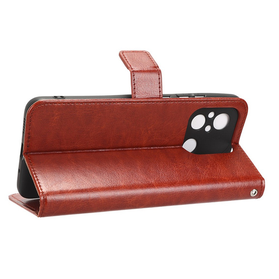 Flip case for Xiaomi Redmi 12C, Crazy Horse Wallet, brown